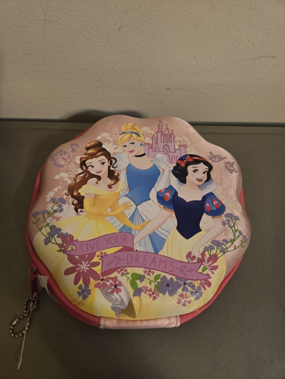 Disney Store Princess "Live Your Dreams" Molded Zipper Case